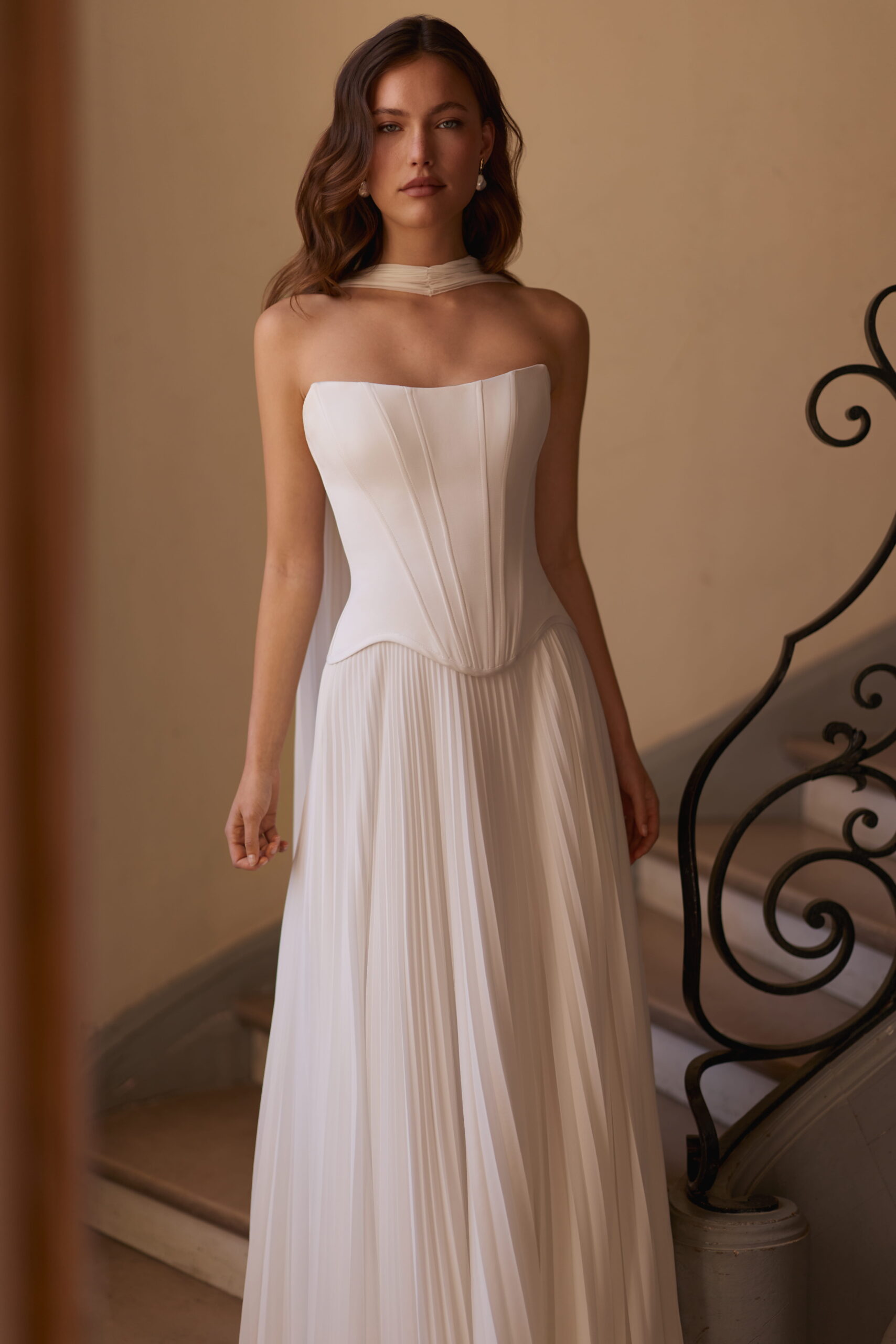 elizabeth passion_brautatelier ried_6130_rock_korsage_zweiteiler_herzausschnitt_plissee_creme-_details_01